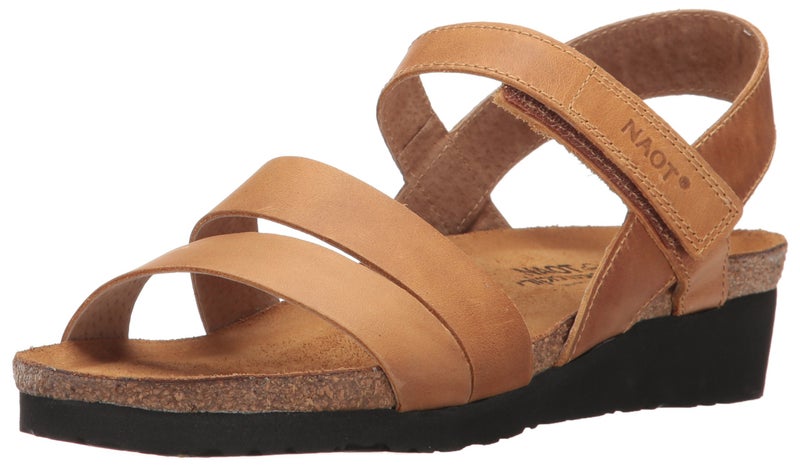 NAOT Kayla Women's Sandals â€“ 3-Strap Support with Backstrap, Cork-Latex Footbed, Arch Support â€“ Comfortable for All-Day Walking Stone Nubuck - 9-9.5 W US